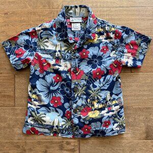 DISNEY PARKS boy's Mickey Mouse Hawaiian shirt (*XS)